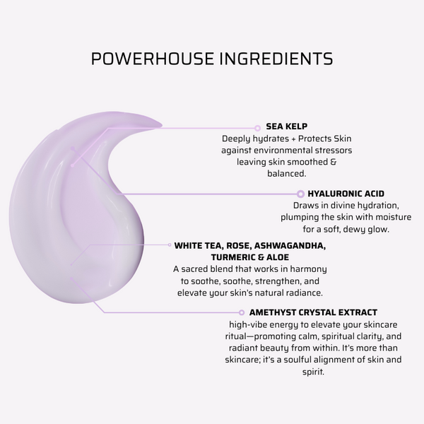 AMETHYST GLOW Crystal-Infused Water Cream with Hyaluronic Acid