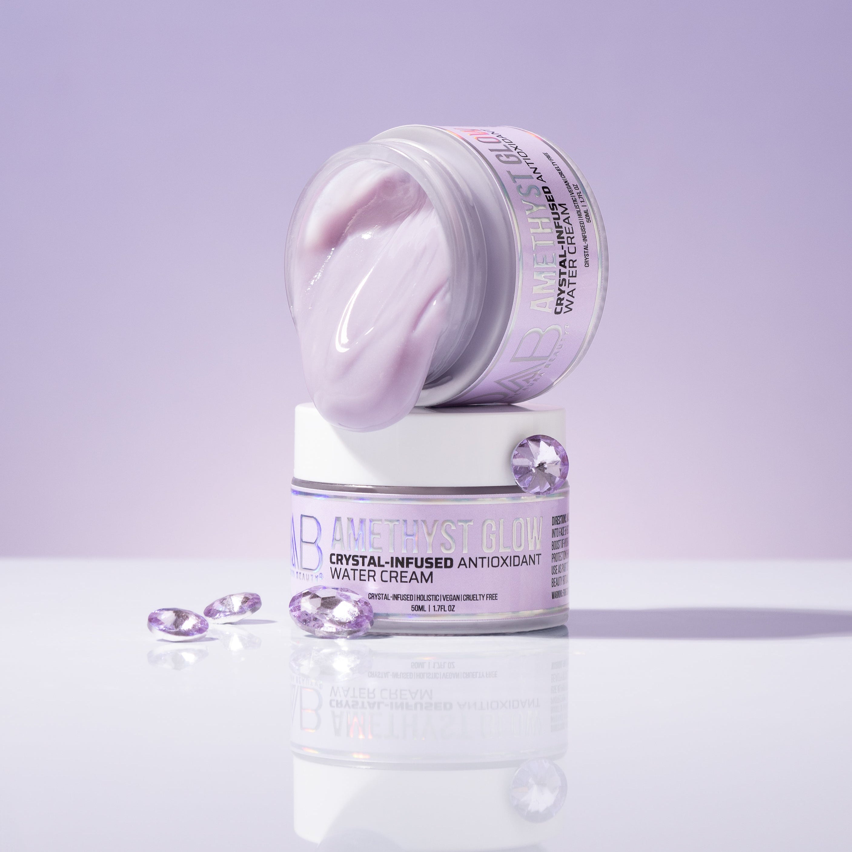 Crystal-Infused Water Cream with Hyaluronic Acid